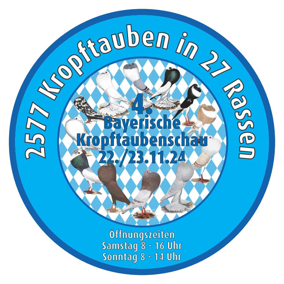 2577 Kropftauben in 27 Rassen auf der 4.Bay. Kropftaubenschau